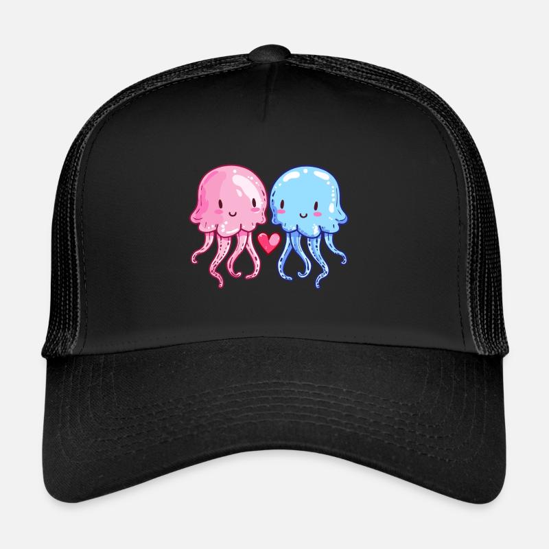 Méduses Couple Amour Saint Valentin Casquette trucker 
