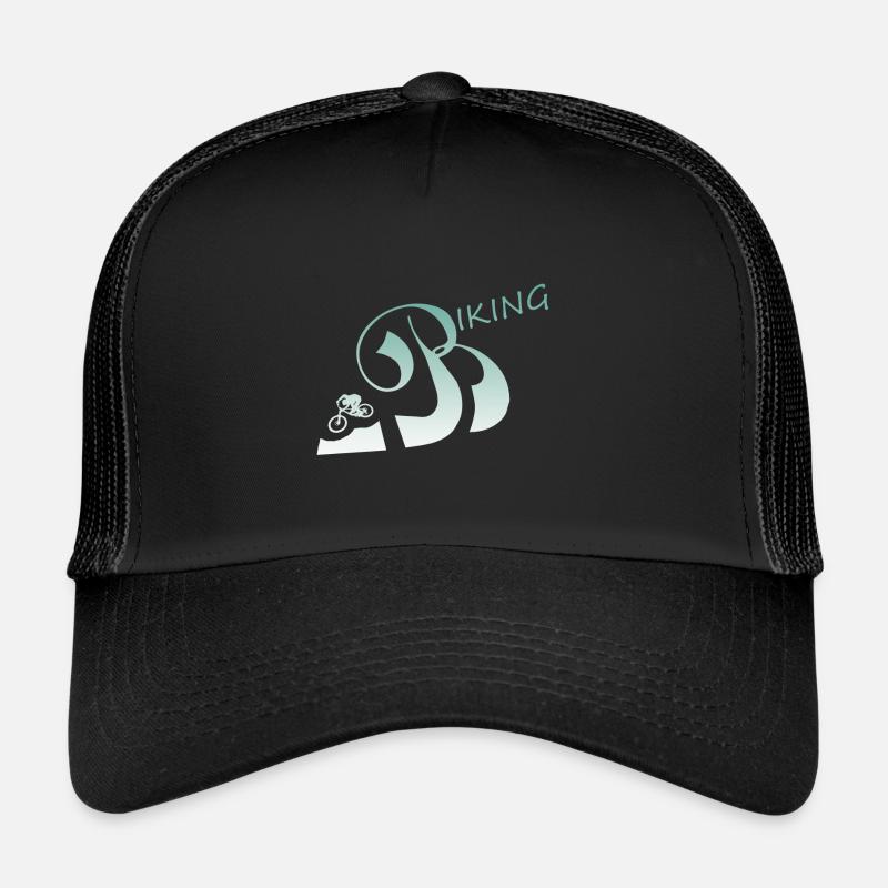 biken - Trucker Cap - Schwarz/Schwarz
