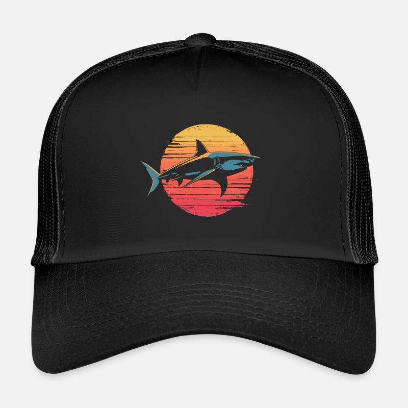 Silhouette de requin Vintage Casquette trucker 