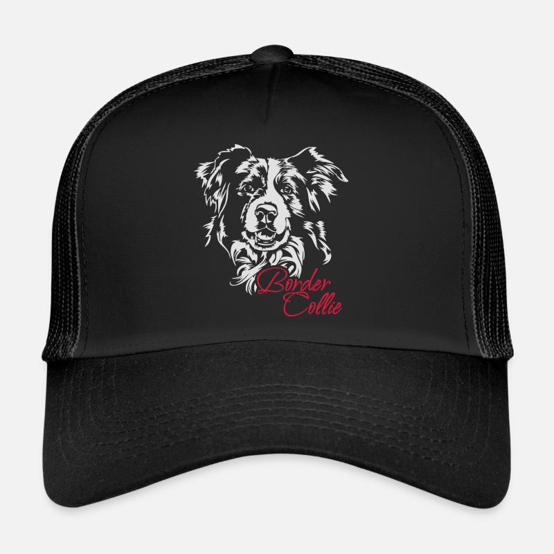Border Collie - Trucker Cap - Schwarz/Schwarz