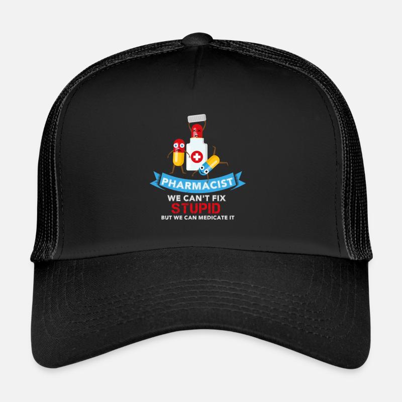 Pharmacist - Geschenk Apotheker Apotheke Prüfung - Trucker Cap - Schwarz/Schwarz