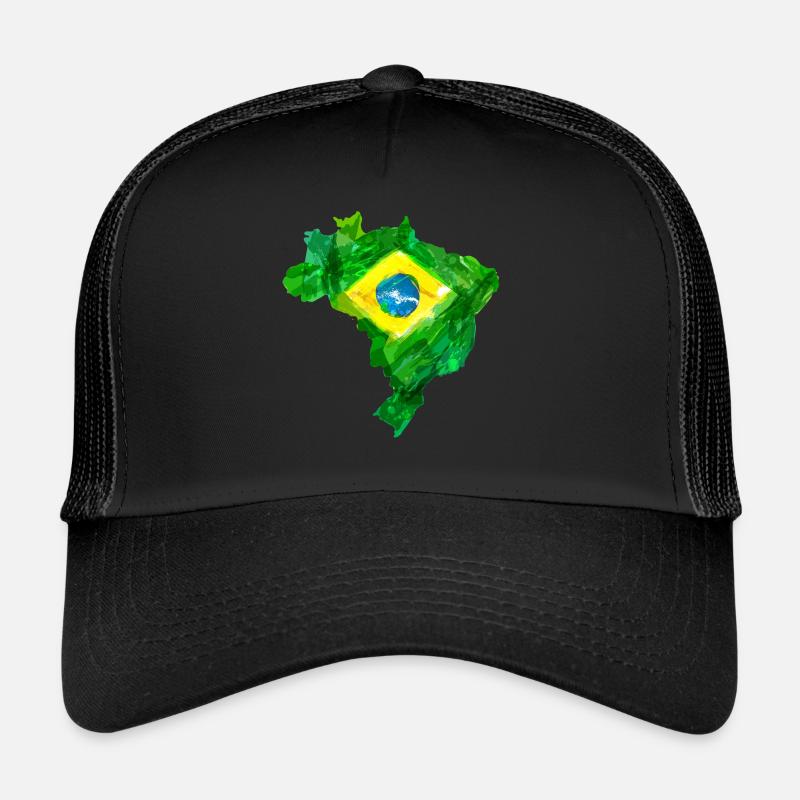 Brésil - Casquette trucker  - noir/noir