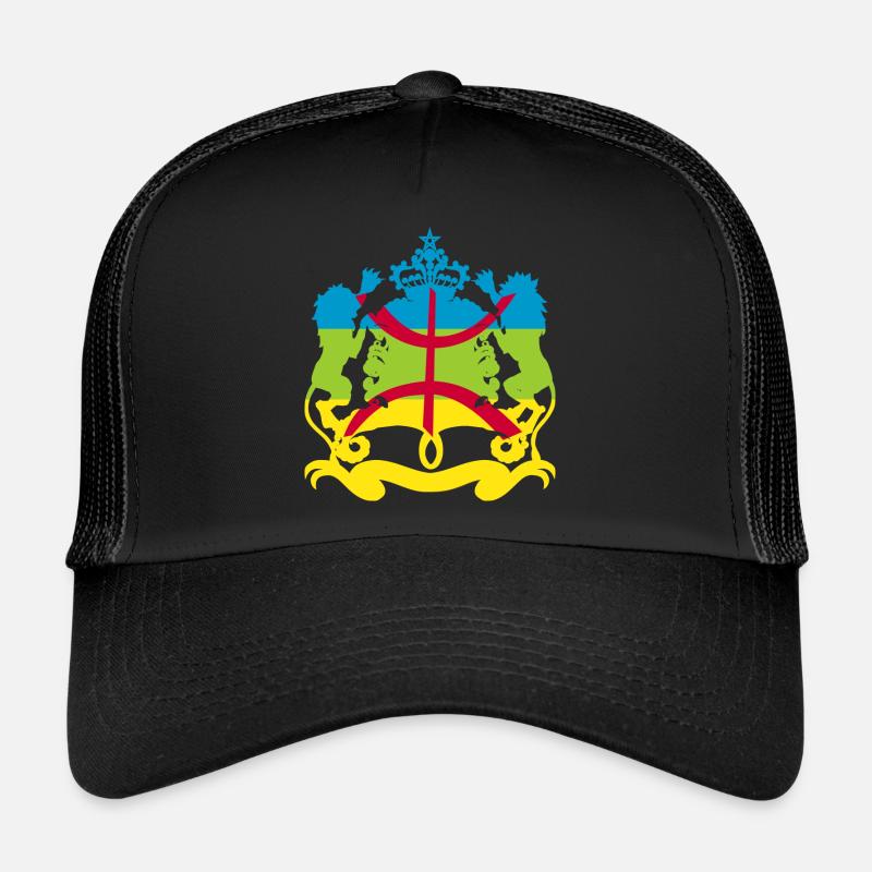 Amazigh Marokko - Trucker Cap - Schwarz/Schwarz