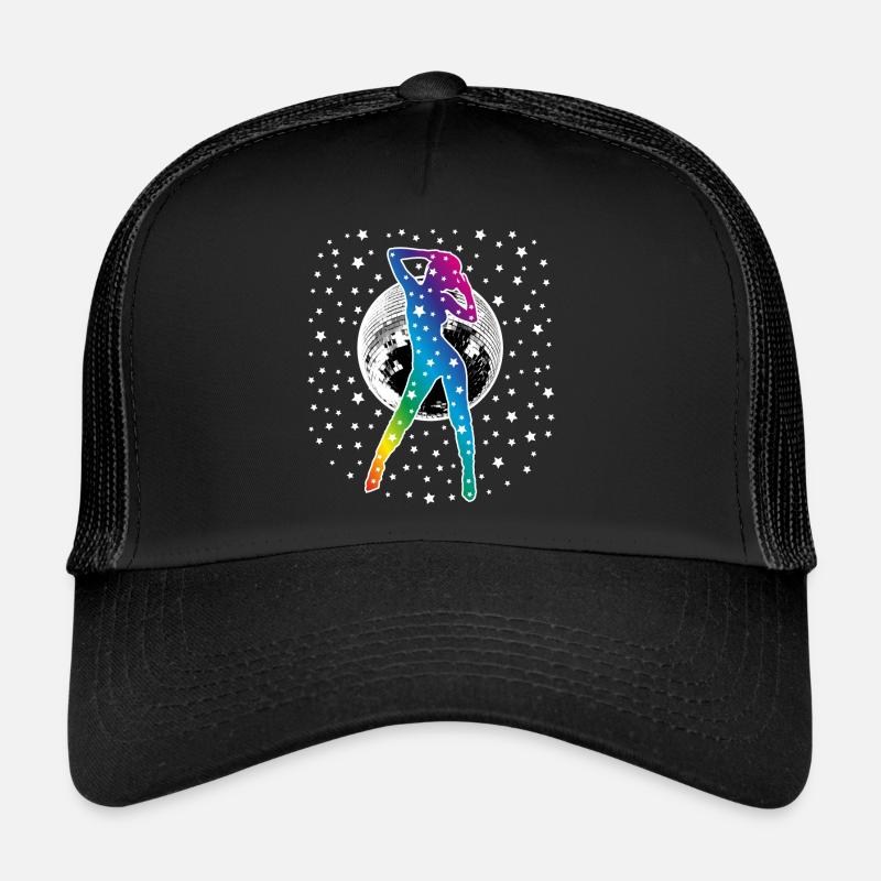 02 Disco Dance Stars Discokugel Discoball Trucker Cap