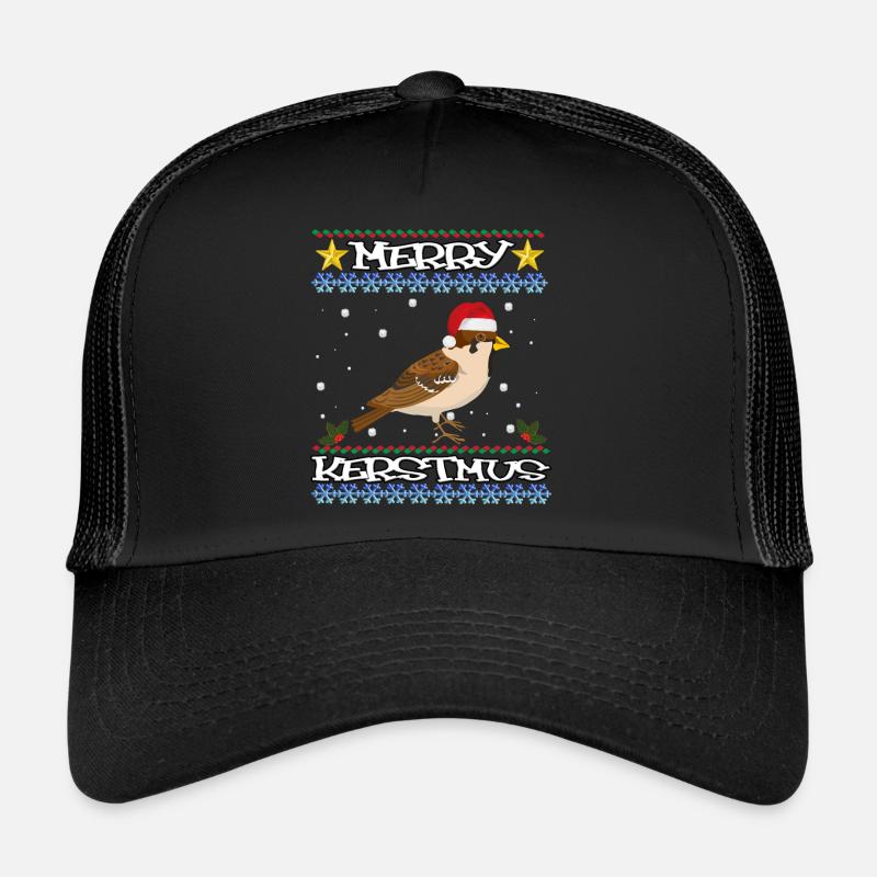 Noël pull moineau de Noël joyeux Noël Casquette trucker 