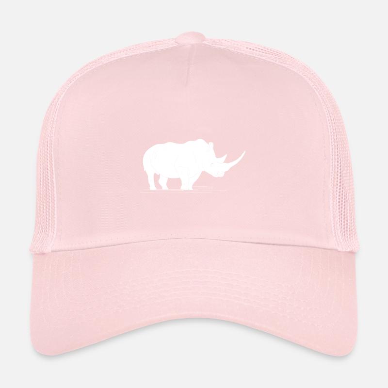 Rhinoceros white Trucker Cap