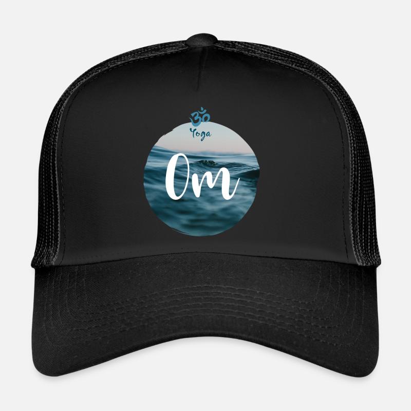 Yoga om - Casquette trucker - noir/noir