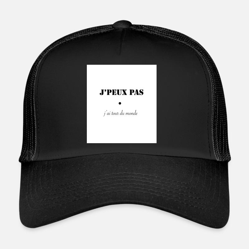 tour du monde - Casquette trucker - noir/noir