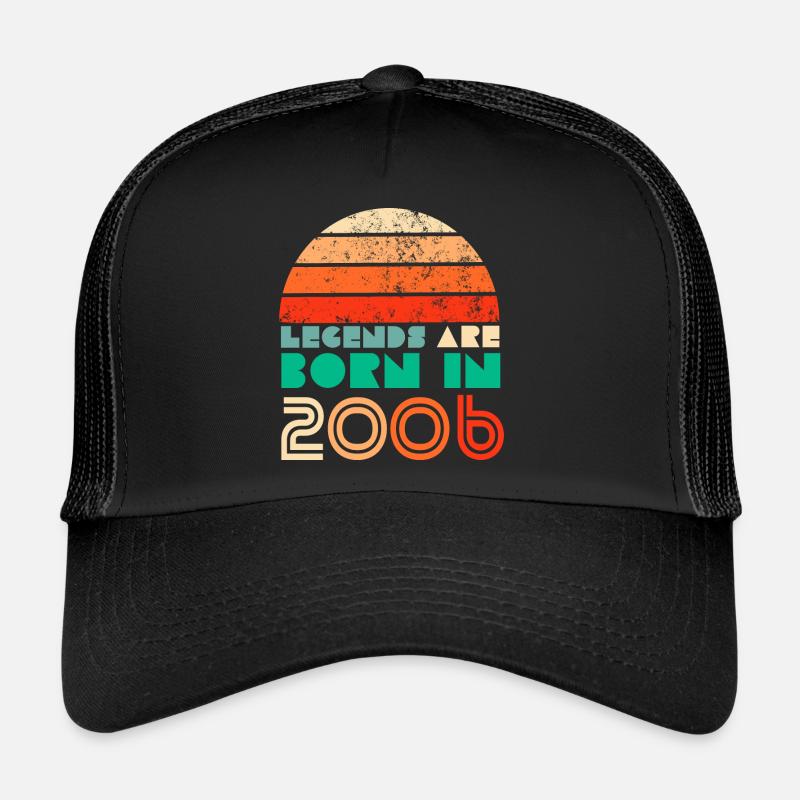 Legends are born in 2006 gift idea - Trucker Cap - black/black
