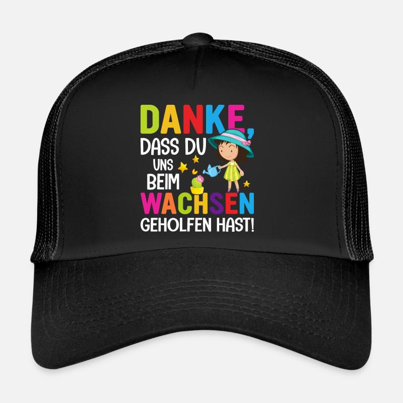 Erzieherin Kindergarten Abschiedsgeschenk - Trucker Cap - Schwarz/Schwarz