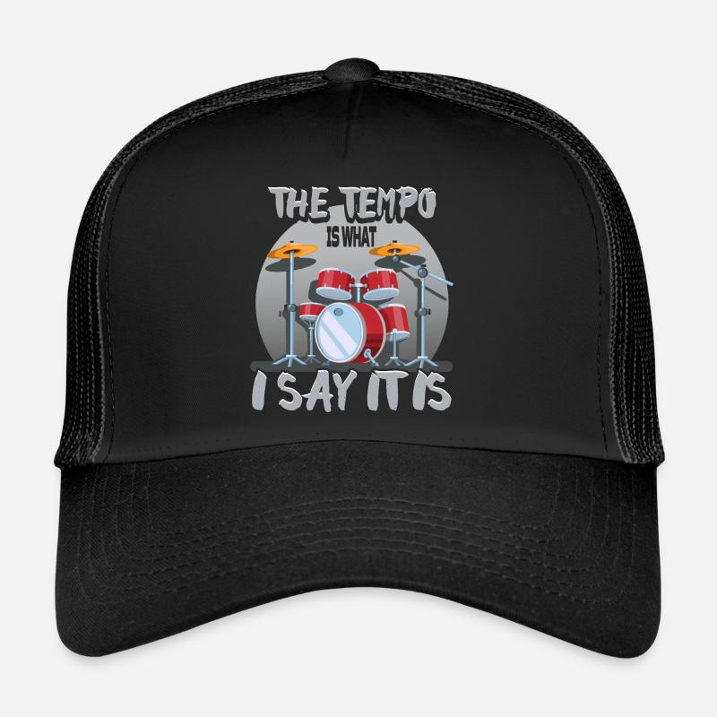 Drums Statement Drummer Drums disant cadeau - Casquette trucker - noir/noir