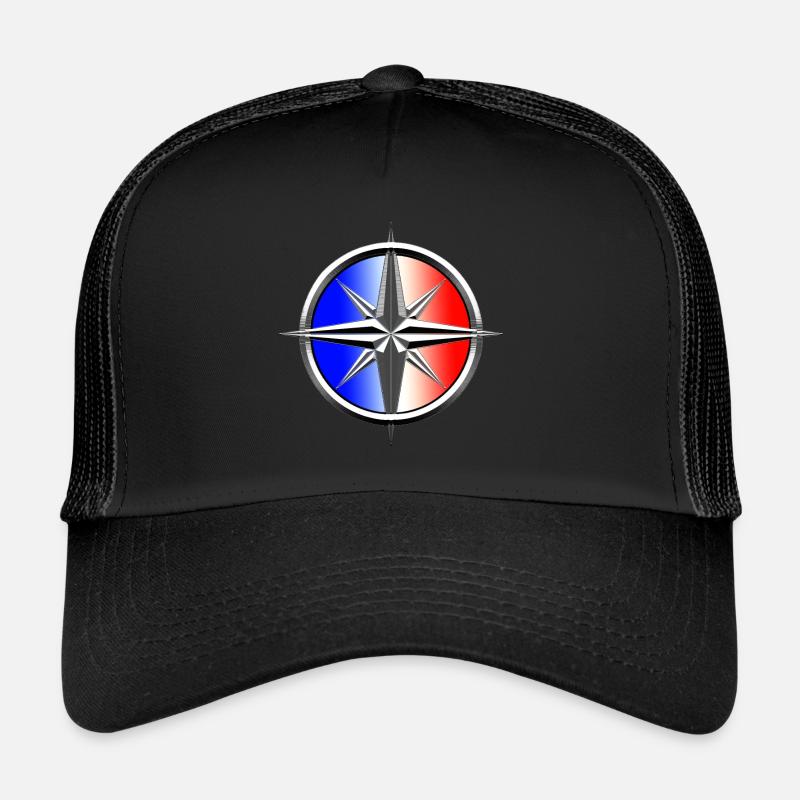 rose des vents bleu blanc rouge Casquette trucker 