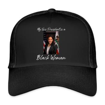 Kamala Harris 2020, let's do it, Kamala Harris - Trucker Cap - black/black - Front