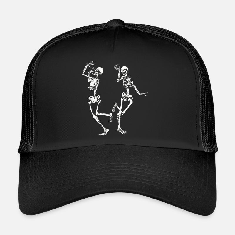 Death Dance Macabres Skeleton Halloween Costume Trucker Cap