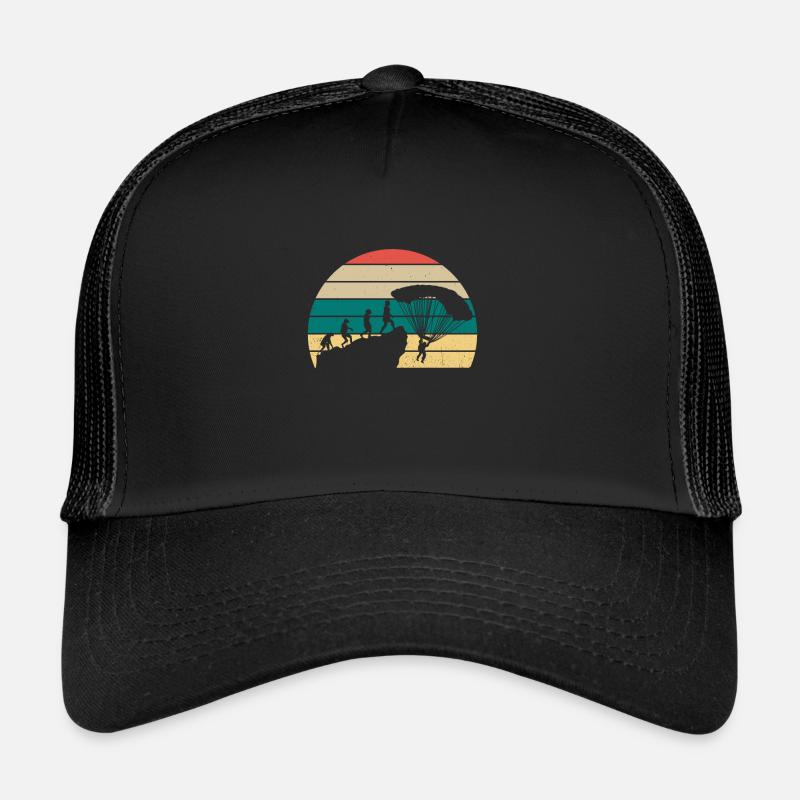 Gleitschirm Gleitschirmfliegen Paragliding - Trucker Cap - Schwarz/Schwarz