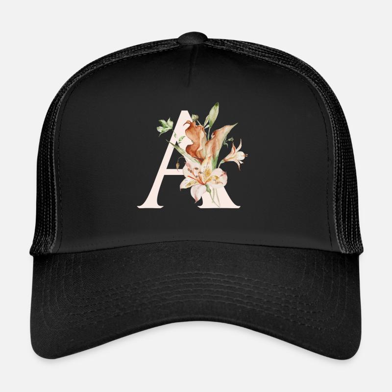 A - Casquette trucker  - noir/noir