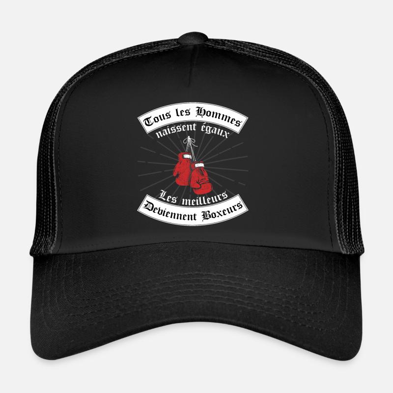 les meilleurs deviennent boxeurs | gant de boxe - Casquette trucker  - noir/noir