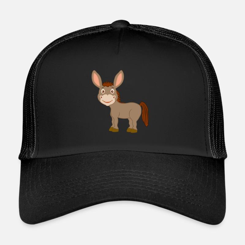 Baby Esel - Eselchen - Trucker Cap - Schwarz/Schwarz