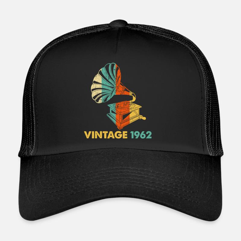 Vintage Gramophone 60th birthday 1962 60 years old Trucker Cap