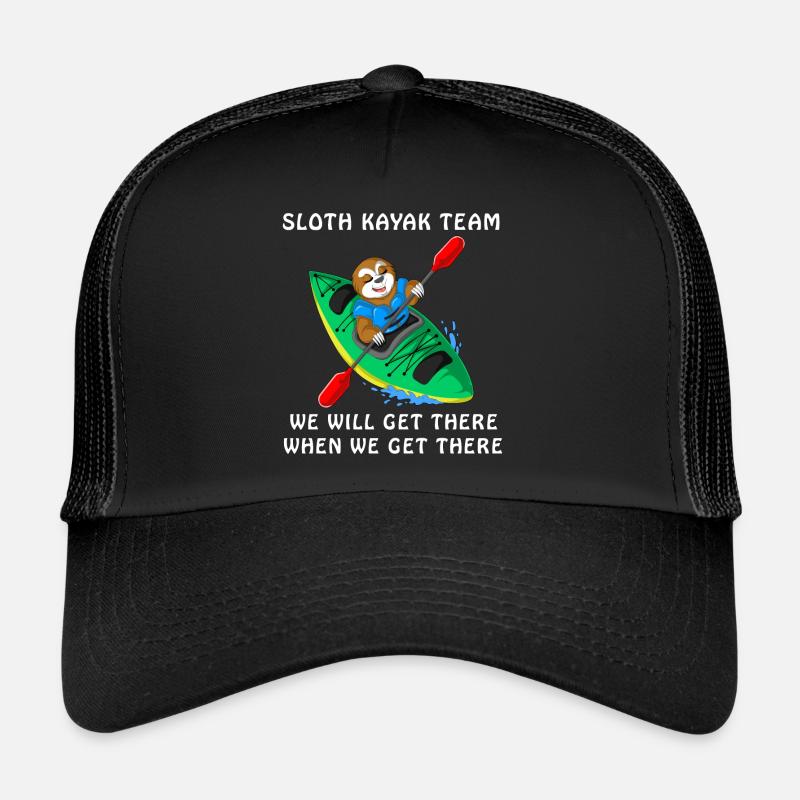Faultier Kajak Team - Trucker Cap - Schwarz/Schwarz