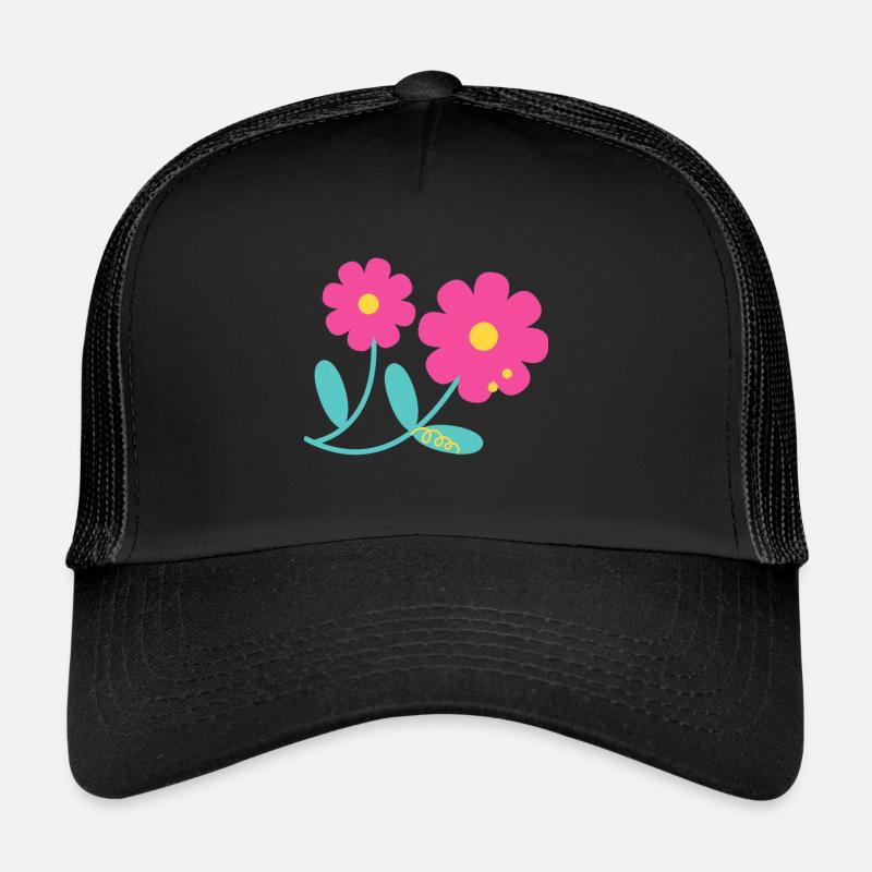 Fleur Casquette trucker 