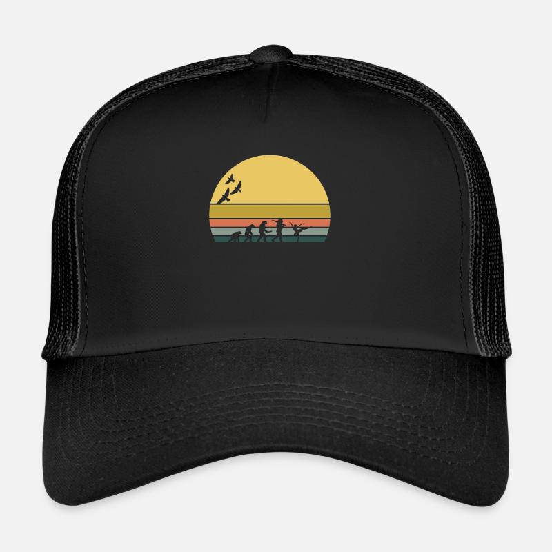 retro vintage sunset evolution FIGURE SKATING Trucker Cap