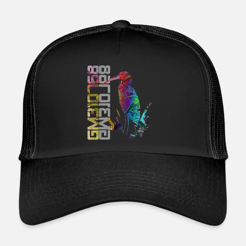 GM310768 Reiher - Trucker Cap - Schwarz/Schwarz