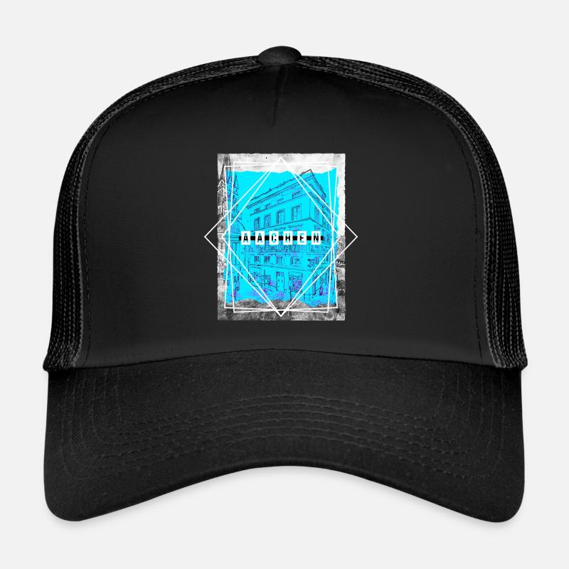 Aachen Germany City Skyline Home Love Trucker Cap