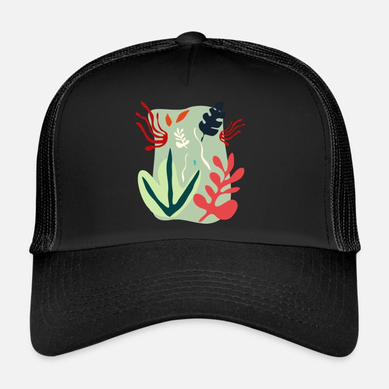 Algue - Casquette trucker  - noir/noir