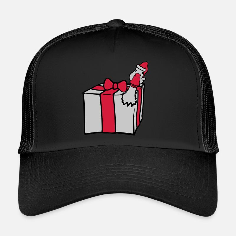 Gans platzt aus Geschenk - Trucker Cap - Schwarz/Schwarz