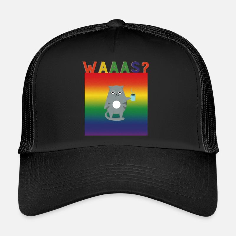 Waaas - Trucker Cap - Schwarz/Schwarz