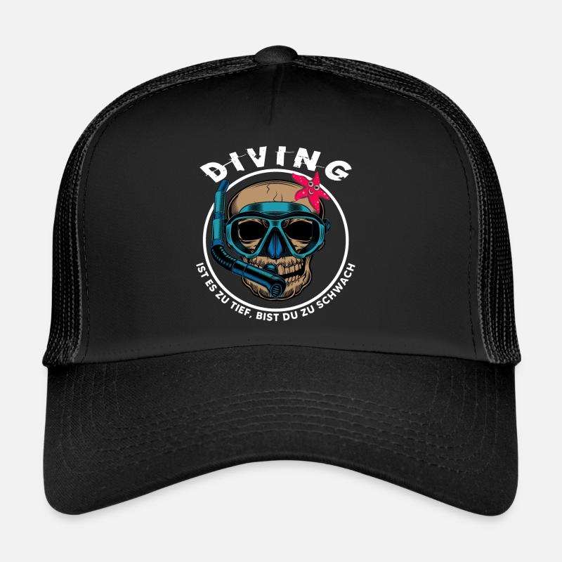 apnoe dive oxygen apnea divers snorkel Trucker Cap