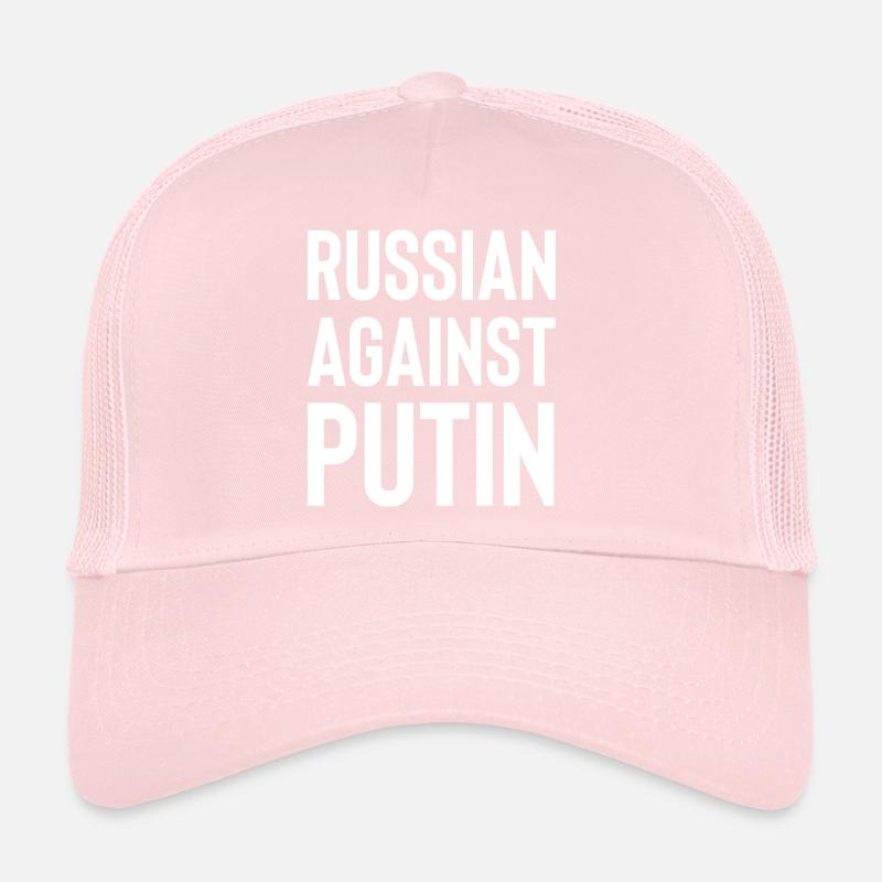 Russe contre Poutine blanc Casquette trucker 