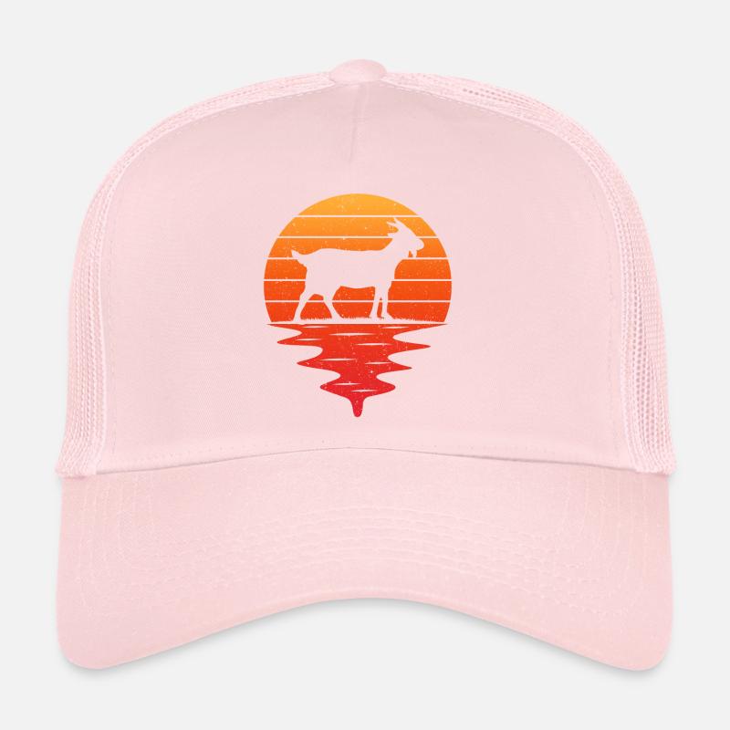 sunset retro chèvres t-shirt chèvre Casquette trucker 