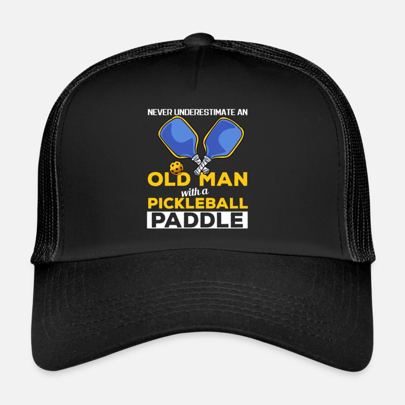Never Underestimate An Old Man Pickleball Opa Trucker Cap
