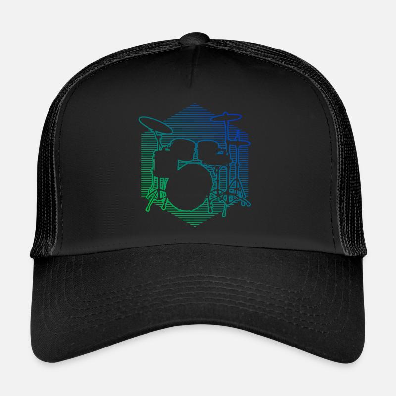 Batterie Tambour Batteur - Casquette trucker - noir/noir