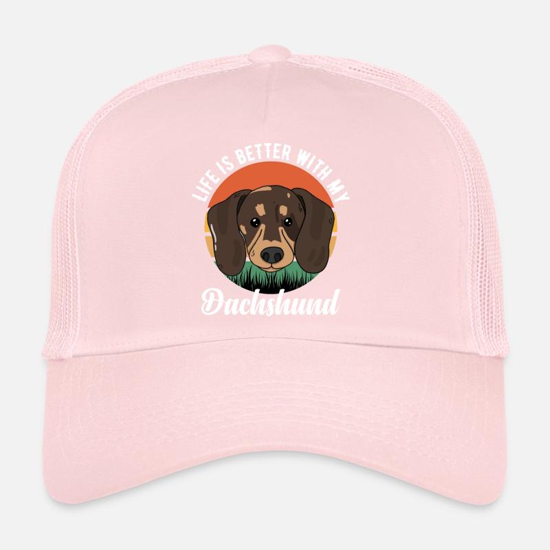 La vie est meilleure avec mon teckel Casquette trucker 