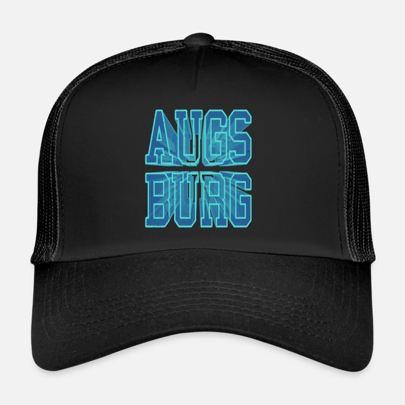 Augsburg Germany City 3D Font Skyline Trucker Cap