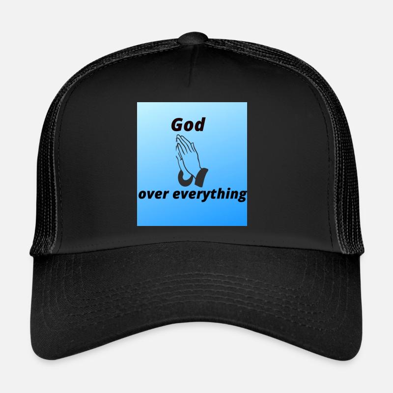 God over everything - Casquette trucker - noir/noir