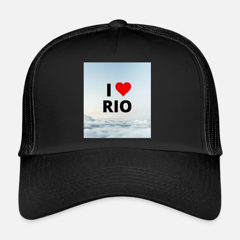 ICH LIEBE RIO - Trucker Cap - Schwarz/Schwarz