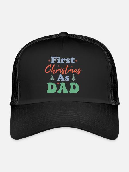 Premier Noël en tant que papa Erstes Weihnachten als Papa - Casquette trucker  - noir/noir - Devant