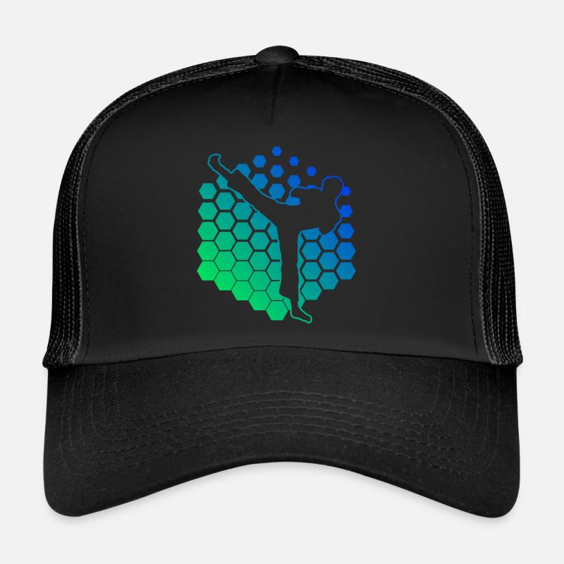 Herren Kickboxen Damen Kickboxer Kickboxing - Trucker Cap - Schwarz/Schwarz