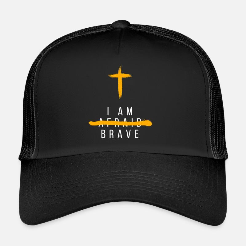 ICH BIN MUTIG - Trucker Cap - Schwarz/Schwarz