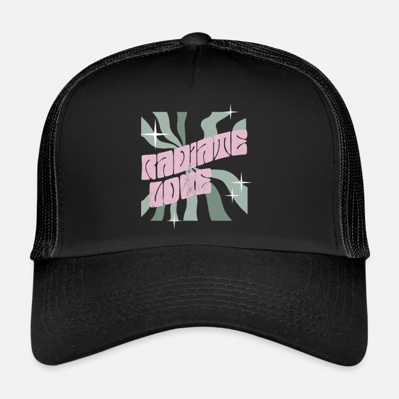 radiate love black Trucker Cap