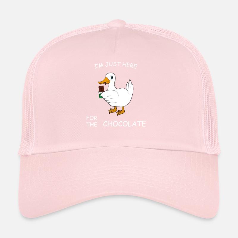 Ente mit Schokolade Spruch Trucker Cap