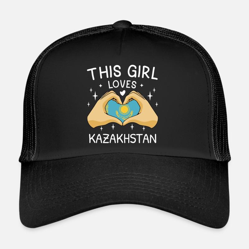 Drapeau du Kazakhstan Drapeau du Kazakhstan Casquette trucker 