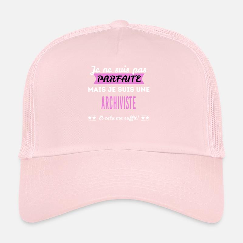 Je ne suis pas parfaite archiviste Casquette trucker 