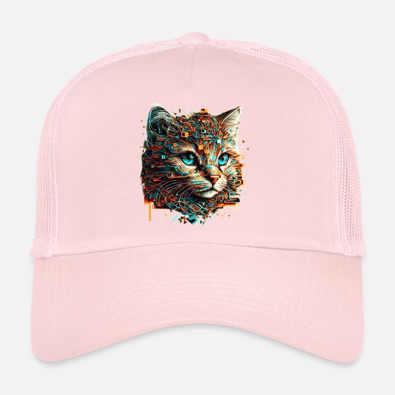 Baby Kitten Cat Face in Vector Optics Trucker Cap