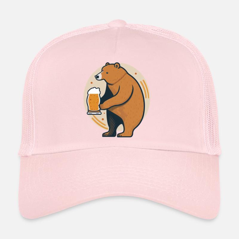 Biertrinkender Bär Trucker Cap