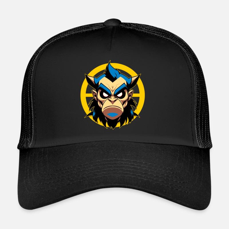 Böser Mann Mit Hörnern - Trucker Cap - Schwarz/Schwarz